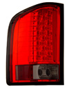 Chevrolet Silverado 2007-2008 Red / Smoke LED Tail Lights