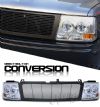 1999 Chevrolet Silverado   Black/chrome Euro Crystal Headlights