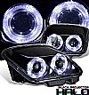 Chevrolet Corvette C5 1997-2004 Halo Projector Headlights - Black Housing Clear Lens 