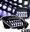 2000 Chevrolet Corvette C5  Halo 12 LED Headlights - Black Housing Clear Lens 