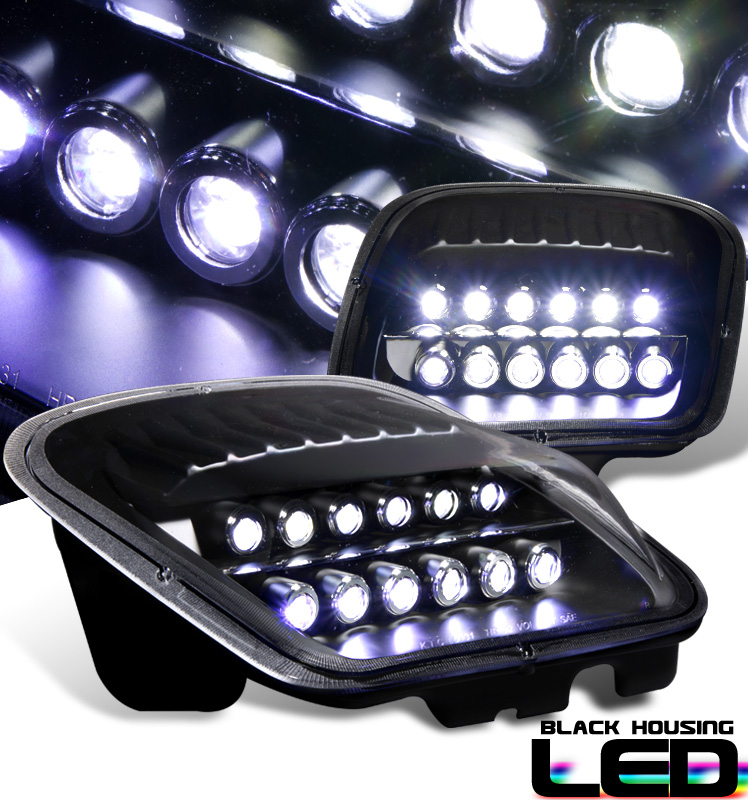 Chevrolet Corvette C5 19972004 Halo 12 LED Headlights Black Housing