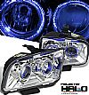 Ford Mustang  2005-2007 Halo Projector Headlights - Chrome Housing Clear Lens 