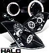 Nissan 350Z  2003-2005 Halo Projector Headlights - Black Housing Clear Lens 