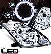 Nissan 350Z  2003-2005 Halo Projector Headlights - Chrome Housing Clear Lens 