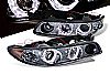 Pontiac Grand Prix  1997-2003 Dual Halo Projector Headlights - Chrome Housing Smoke W/Amber Lens 