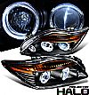 2008 Scion TC   Halo Projector Headlights - Black Housing Clear Lens 