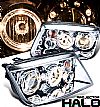 2000 Volkswagen Jetta   Halo Projector Headlights - Chrome Housing Clear Lens 