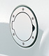 Fuel Door Covers - Ford Mustang Chrome Fuel Door Covers