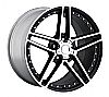 2004 Chevrolet Corvette  20x11 5x4.75 +64 - C6 Z06 Motorsport Wheel -  Black Machine Face With Cap 