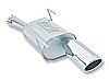 Ford Mustang  2005-2009 Borla 2.5" Rear Exhaust Section - Single Round Rolled Angle-Cut  Long X Single Round Rolled Angle-Cut Intercooled" Dia