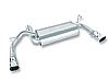 2010 Jeep Wrangler 3.8l V6  Borla 2.5", 2" Exhaust Rear Section - Single Square Angle-Cut Phantom Tips