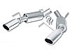 Ford Mustang Shelby Gt 500 2010-2010 Borla 2.5" Mult-Core Rear Exhaust Section - Single Round Rolled Angle-Cut  Long X Single Round Rolled Angle-Cut Intercooled" Dia