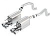 Chevrolet Corvette C6 6.2l V8 2009-2012 Borla 2.5", 2" Rear Exhaust Section  "s-Type Ii" - Dual Round Rolled Angle-Cut
