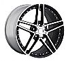 2012 Chevrolet Corvette  19x9.5 5x4.75 +57 - C6 Z06 Motorsport Wheel -  Black Machine Face With Cap 