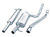 Ford Focus Svt 2.0l 2002-2004 Borla 2.5" Cat-Back Exhaust System - Single Round Half-Rolled Angle-Cut Phantom