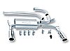 1998 Pontiac Firebird Trans Am  Borla 3", 2.25" Cat-Back Exhaust System - Single Round Rolled Angle-Cut