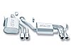 2004 Bmw M3 E46  Borla 2.5", 1.75" Cat-Back Exhaust System - Dual Round Rolled Angle-Cut