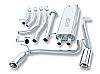 Hummer H2 Suv/Sut 2003-2006 Borla 2.5", 2" Cat-Back Exhaust System - Single Oval Rolled Angle-Cut Lined Resonated