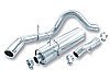 Ford Super Duty F-250/350 1999-2004 Borla 3" Cat-Back Exhaust System - Single Round Rolled Angle-Cut  Long X Single Round Rolled Angle-Cut Intercooled" Dia
