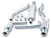 Hyundai Tiburon Gt 2.7l V6 2003-2006 Borla 2.25", 2" Cat-Back Exhaust System - Single Round Rolled Angle-Cut Lined