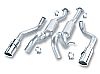 Ford Mustang Gt 1999-2004 Borla 2.5" Cat-Back Exhaust System "s-Type" - Single Round Rolled Angle-Cut  Long X Single Round Rolled Angle-Cut Intercooled" Dia