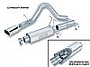 Ford Super Duty Diesel F-250/350 2003-2006 Borla 4" Cat-Back Exhaust System - Single Round Rolled Angle-Cut Single Square Angle-Cut Phantom" Long X Single Round Rolled Angle-Cut Phantom" Dia