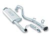 Jeep Wrangler 4.0l 6cyl Unlimited 2004-2006 Borla 2.25" Cat-Back Exhaust System - Single Square Angle-Cut Phantom Tips