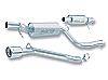 Mazda Mazda 3 2.3l 4cyl 5dr 2004-2009 Borla 2.5" Cat-Back Exhaust System - Single Round Rolled Angle-Cut Lined