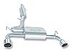 Volkswagen Golf R32 2004-2004 Borla 2.5" Cat-Back Exhaust System - Single Round Rolled Angle-Cut Intercooled