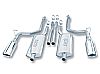 Chrysler 300C 5.7l V8 2005-2010 Borla 2.5", 2.25" Cat-Back Exhaust System - Single Round Rolled Angle-Cut Single Square Angle-Cut Phantom Tips" Long X Single Round Rolled Angle-Cut Phantom Tips" Dia