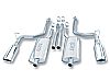 Dodge Magnum Rt 5.7l V8 2005-2008 Borla 2.5", 2.25" Cat-Back Exhaust System - Single Round Rolled Angle-Cut Single Square Angle-Cut Phantom Tips" Long X Single Round Rolled Angle-Cut Phantom Tips" Dia