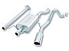 Toyota Tacoma 4dr 2005-2011 Borla 2.25" Cat-Back Exhaust System - Single Round Rolled Angle-Cut  Long X Single Round Rolled Angle-Cut Intercooled" Dia