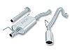 2010 Toyota Tacoma   Borla 2.25" Cat-Back Exhaust System - Single Round Rolled Angle-Cut  Long X Single Round Rolled Angle-Cut Intercooled" Dia
