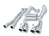 Chevrolet Corvette Zo6/Zr1 7.0l/6.2l V8 2006-2012 Borla 3", 2" Cat-Back Exhaust System W/X-Pipe"s-Type" - Dual Round Rolled Angle-Cut Intercooled
