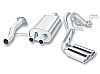 Cadillac Escalade 6.0l/6.2l 2007-2009 Borla 3", 2.25" Cat-Back Exhaust System - Single Round Rolled Angle-Cut Lined Resonated