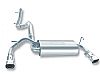 2008 Jeep Wrangler 3.8l V6  Borla 2.5", 2" Cat-Back Exhaust System - Single Square Angle-Cut Phantom Tips