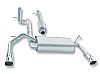 2010 Jeep Wrangler 3.8l V6  Borla 2.5", 2" Cat-Back Exhaust System - Single Square Angle-Cut Phantom Tips