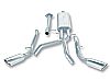 Chevrolet Silverado 1500 2007-2008 Borla 2.75", 2.25" Cat-Back Exhaust System - Single Round Rolled Angle-Cut  Long X Single Round Rolled Angle-Cut Intercooled" Dia