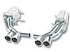 2006 Porsche 911 997  Borla 2.25", 1.75" Cat-Back Exhaust System - Dual Round Rolled Angle-Cut Intercooled