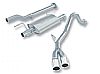 2007 Toyota Tacoma Double Cab  Borla 2.25" Cat-Back Exhaust System - Dual Round Rolled Angle-Cut