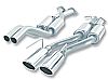 Jeep Grand Cherokee SRT-8 6.1l V8 2006-2010 Borla 2.75" Cat-Back Exhaust System "S-Type" - Single Round Rolled Angle-Cut  Long X Single Round Rolled Angle-Cut Intercooled Tips" Dia