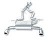 2007 Bmw 3 Series 335i/Xi Sedan E90  Borla 2.5" Cat-Back Exhaust System - Single Round Rolled Angle-Cut Lined