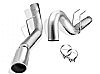 Ford Super Duty Diesel F-250/350 2008-2009 Borla 4" Cat-Back Exhaust System - Single Round Rolled Angle-Cut  Long X Single Round Rolled Angle-Cut Intercooled" Dia