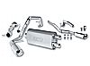 Gmc Sierra Denali 2008-2009 Borla 3.5", 2.25" Cat-Back Exhaust System - Single Round Rolled Angle-Cut  Long X Single Round Rolled Angle-Cut Intercooled" Dia