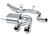 2008 Volkswagen Golf R32  Borla 2.5" Cat-Back Exhaust System - Dual Round Rolled Angle-Cut