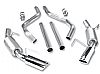 Ford Mustang Gt 2005-2009 Borla 2.5" Cat-Back Exhaust System "atak" - Single Round Rolled Angle-Cut  Long X Single Round Rolled Angle-Cut Intercooled" Dia