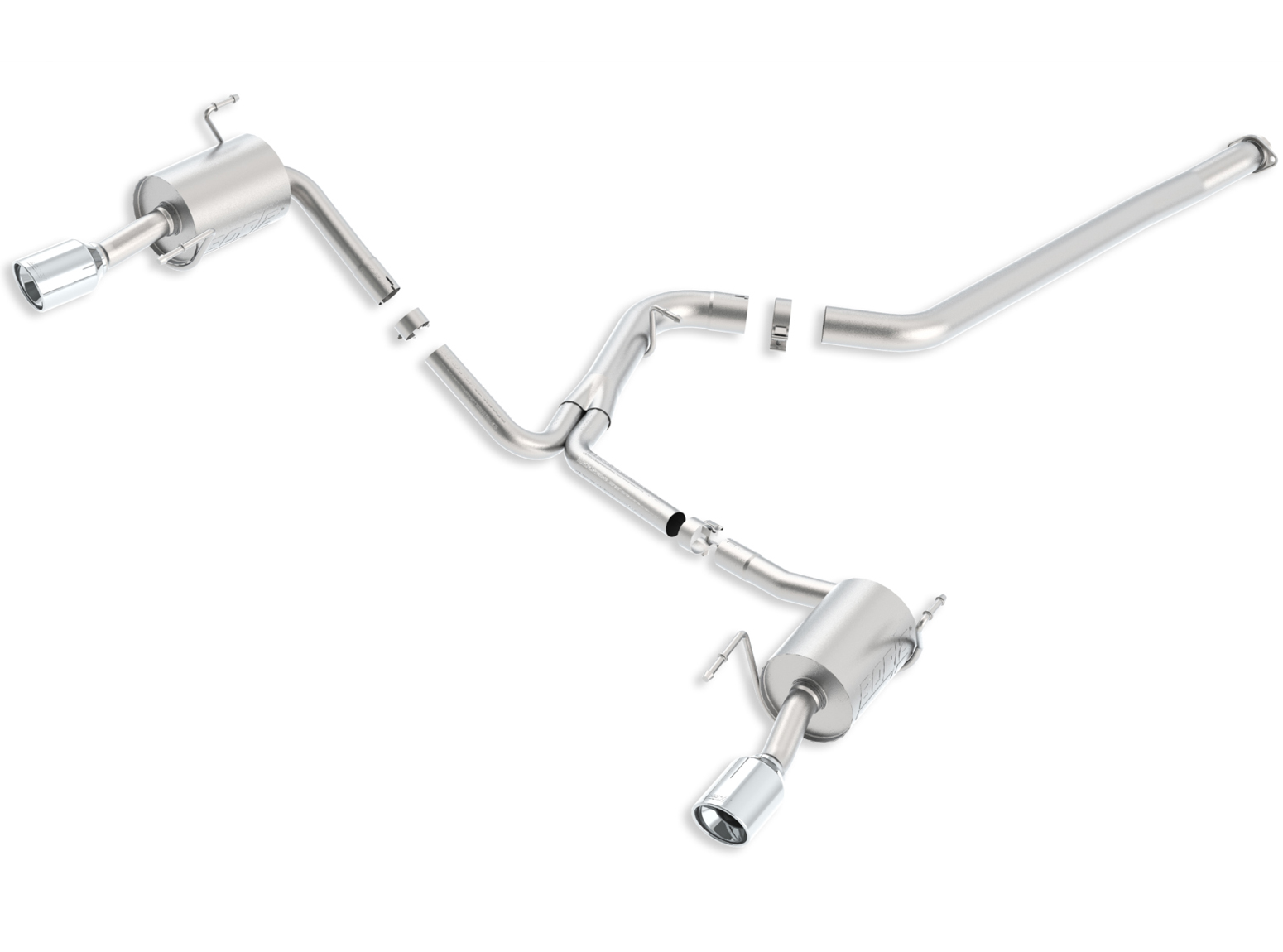 Subaru Legacy  2010-2011 Borla 3", 2" Cat-Back Exhaust System - Single Round Rolled Angle-Cut Lined