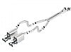 Chevrolet Corvette C6 6.2l V8 2009-2012 Borla 2.5", 2" Cat-Back Exhaust System W/X-Pipe "atak" - Dual Round Rolled Angle-Cut