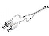 Chevrolet Corvette C6 6.2l V8 2009-2012 Borla 2.5", 2" Cat-Back Exhaust System W/X-Pipe "s-Type Ii" - Dual Round Rolled Angle-Cut