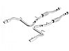2000 Ford Mustang Cobra  Borla 2.25", 2.5" Cat-Back Exhaust System "atak" - Single Round Rolled Angle-Cut  Long X Single Round Rolled Angle-Cut Intercooled" Dia